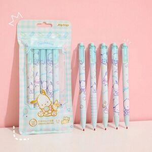 Sanrio Pachacco 0.5mm Gel Pens – 5-Piece Kawaii Set